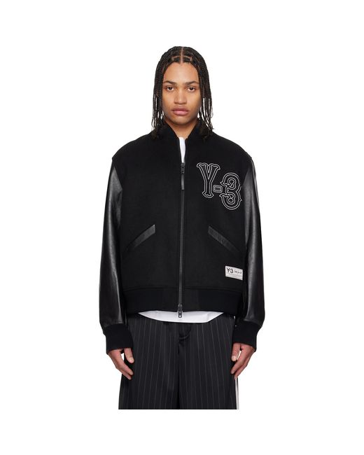 Y-3 Black Collegiate Jacket for men