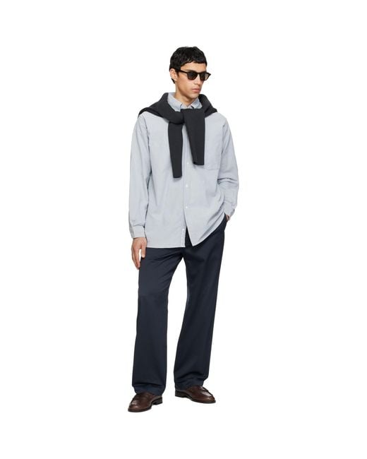 Nanamica Gray Button Down Wind Shirt for men