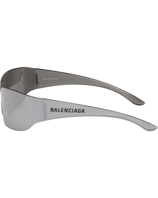 Balenciaga Black Mono Square Sunglasses for men