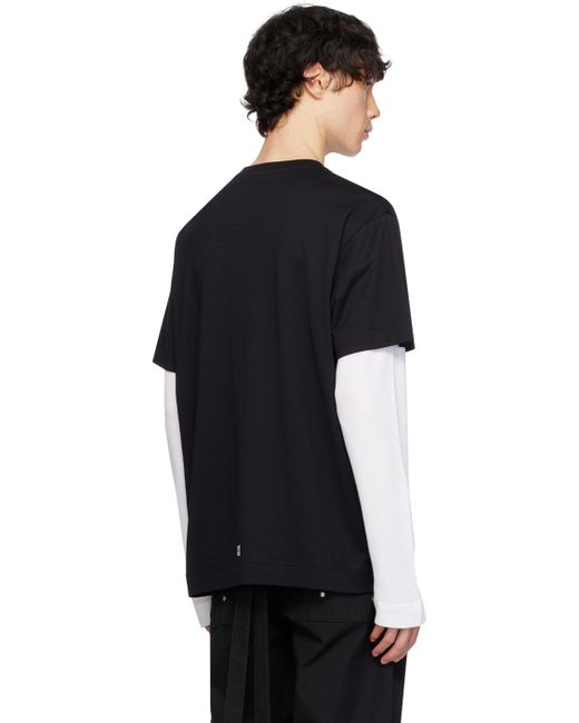 T-shirt à manches longues étagé noir Givenchy pour homme en coloris Black