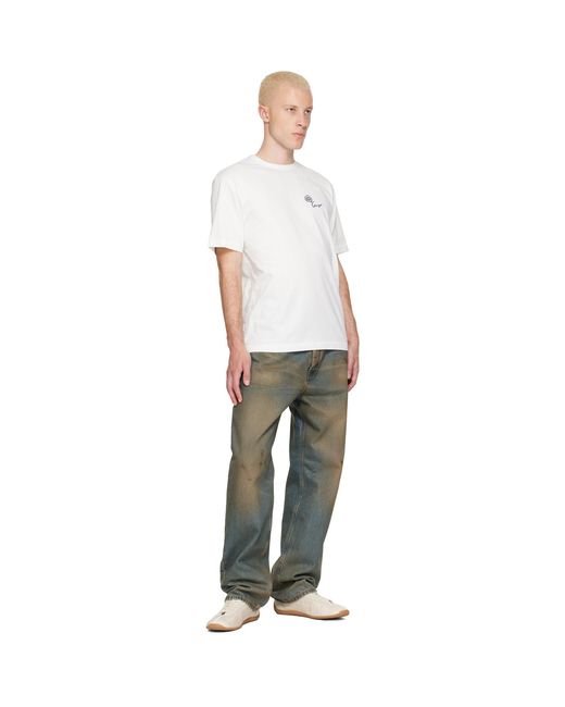 KENZO White Paris Tulip' Embroidered T-Shirt for men