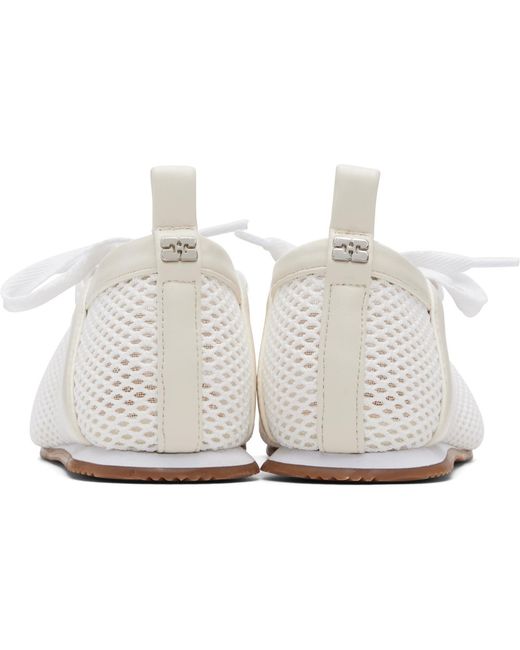 Ganni White Mesh Sporty Ballerina Sneakers