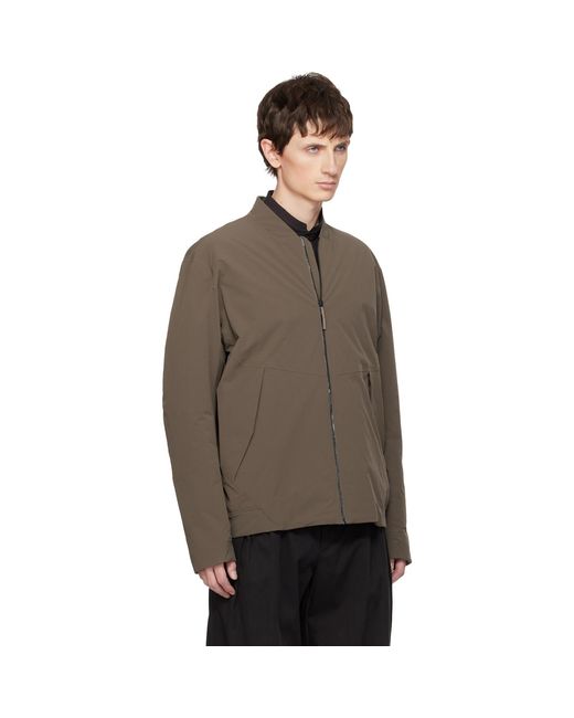 Veilance Brown Taupe Diode Insulated Bomber Jacket for men