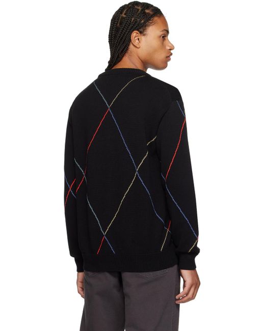 PS by Paul Smith Black Argyle Sweater for men