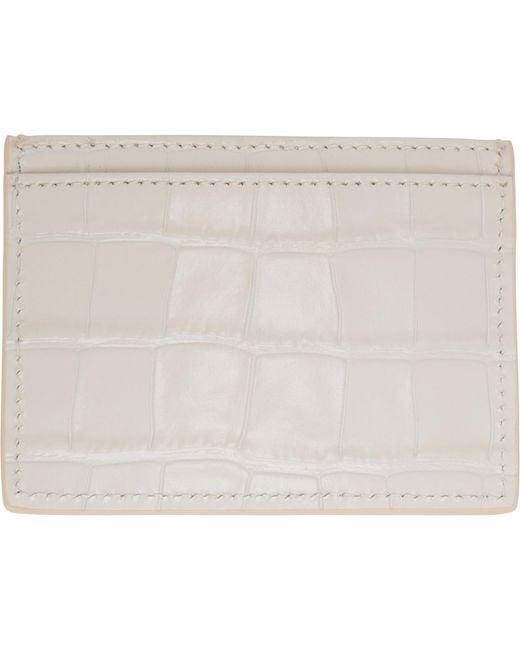 Vivienne Westwood White Off- Flat Card Holder for men