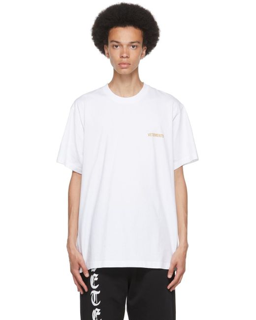 Vetements Cotton Iconic Logo T-shirt in White for Men | Lyst