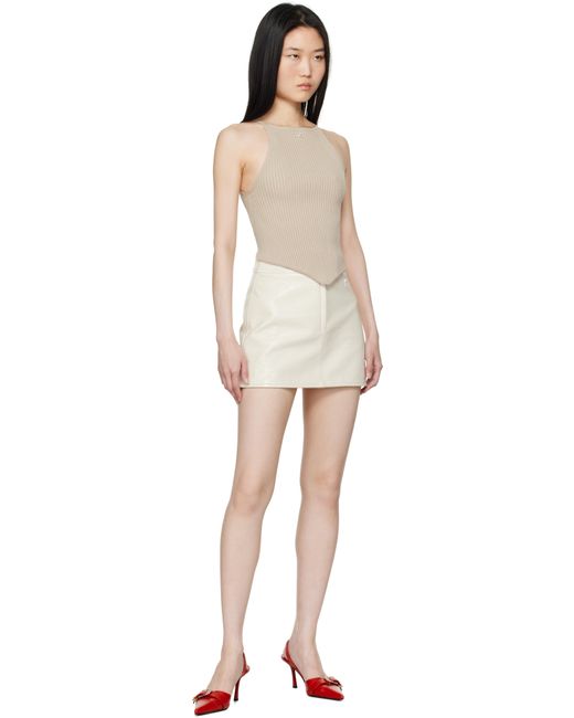 Courreges タン Pointy リブニット タンクトップ Natural
