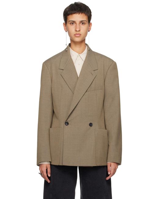 Lemaire Natural Beige Soft Tailored Blazer