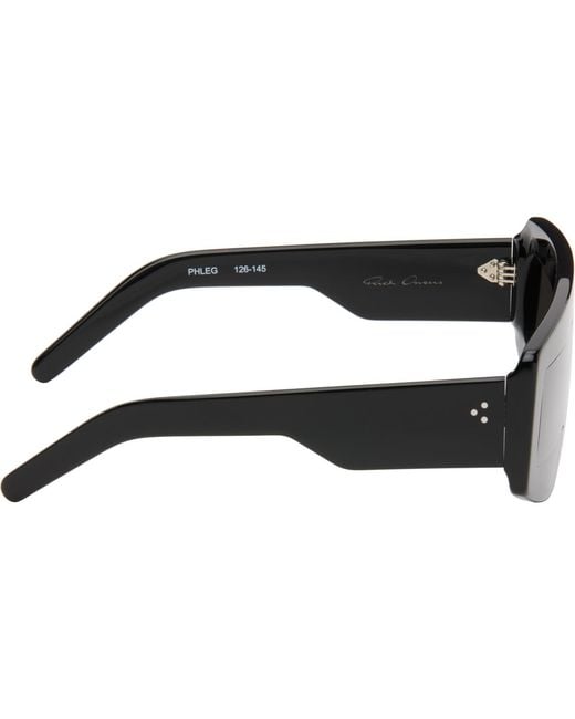 Rick Owens Black Temple Phleg Sunglasses for men