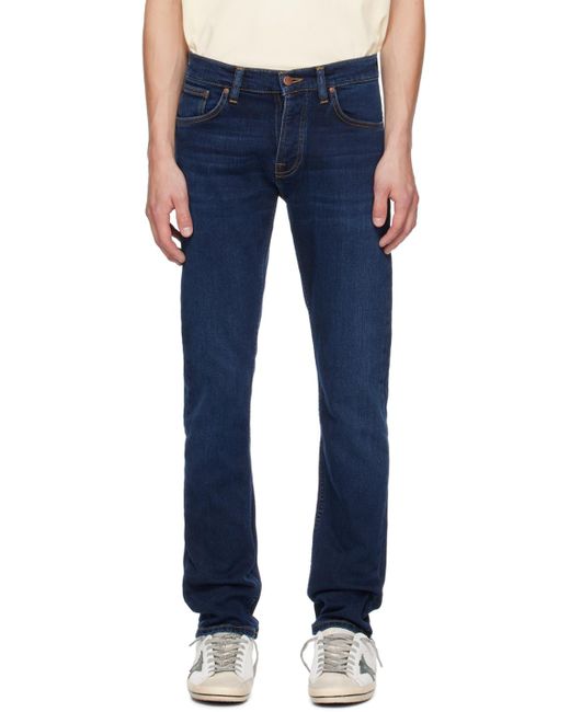 Nudie Jeans Blue Grim Tim Jeans for men