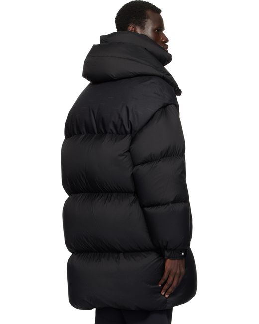 Moncler Black Verone Long Reversible Down Jacket for men