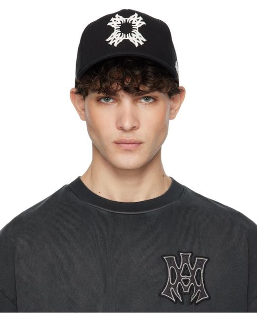 Amiri Black 'Ma' Quad Canvas Cap for men