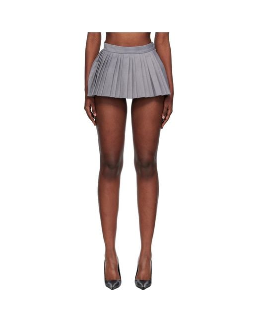 Pushbutton Black Volumed Micro Skort