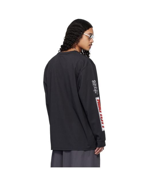 Lu'u Dan Black Oversized Long Sleeve T-Shirt for men