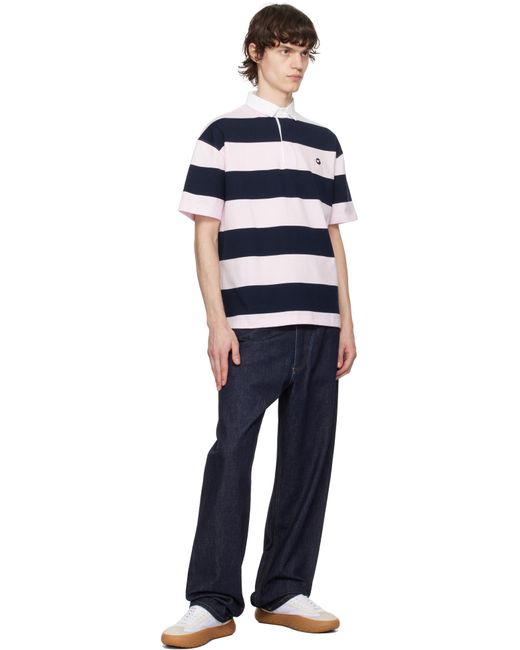 Polo Rose Et Bleu Marine À Rayures Coperni pour homme en coloris Blue