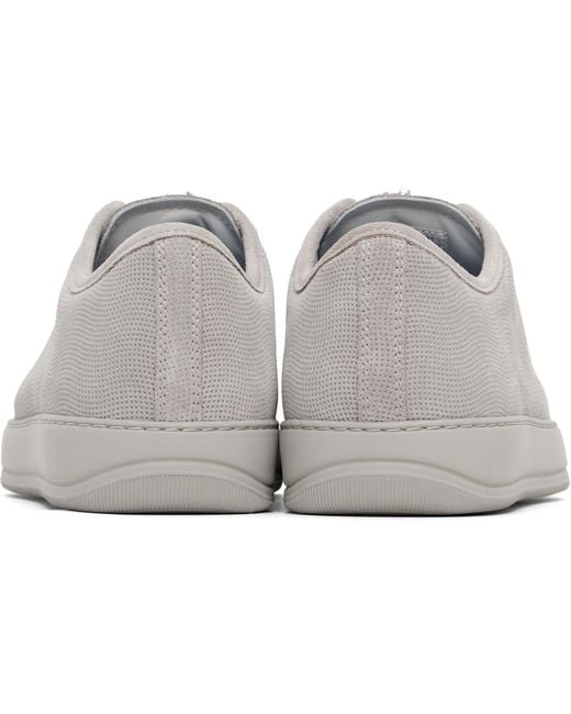 Lanvin Black Dbb1 Suede Zip Sneakers for men