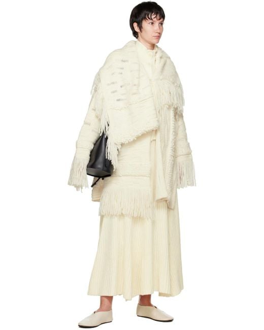 Cordera Natural Off- Stand Collar Cardigan