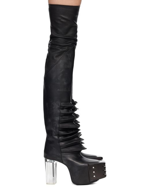 Rick Owens Rhino Grilled Kiss Boots in Brown | Lyst