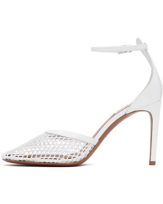 Alaïa White High Fishnet Heels