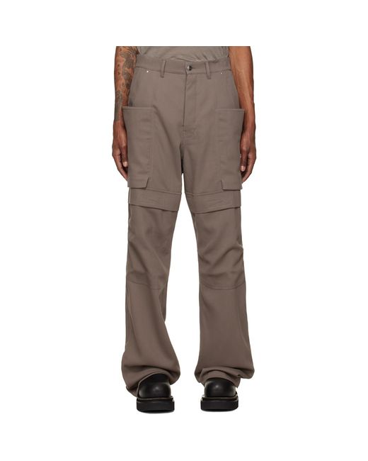 Rick Owens Brown Tower Stefan Cargo Pants for men