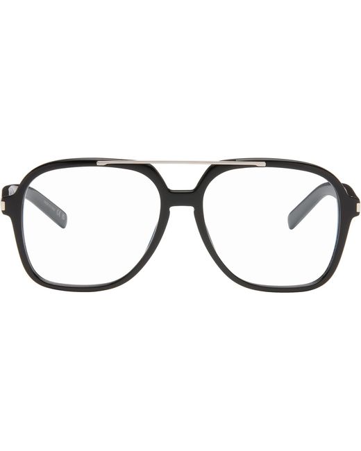 Saint Laurent Black Sl 545 Corner Angle Optical Frame Glasses for men