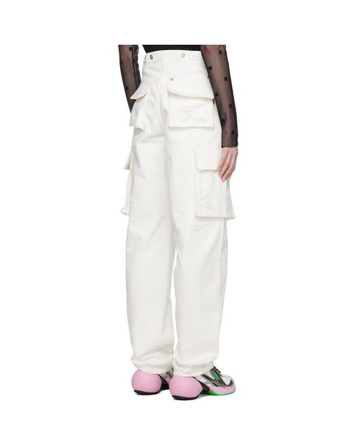 Givenchy White Cargo Straight-Leg Trousers