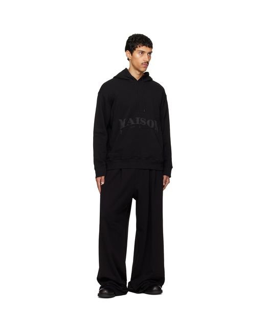 MM6 by Maison Margiela Black Unbrushed Cotton Hoodie for men