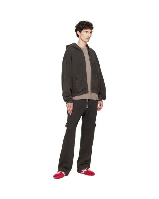 Represent Black Initial Cargo Sweatpants for men