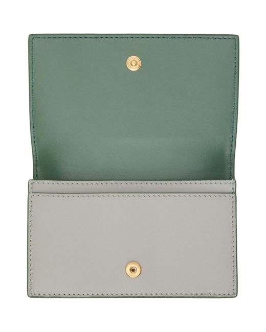 Bottega Veneta Black Gray Cassette Card Holder