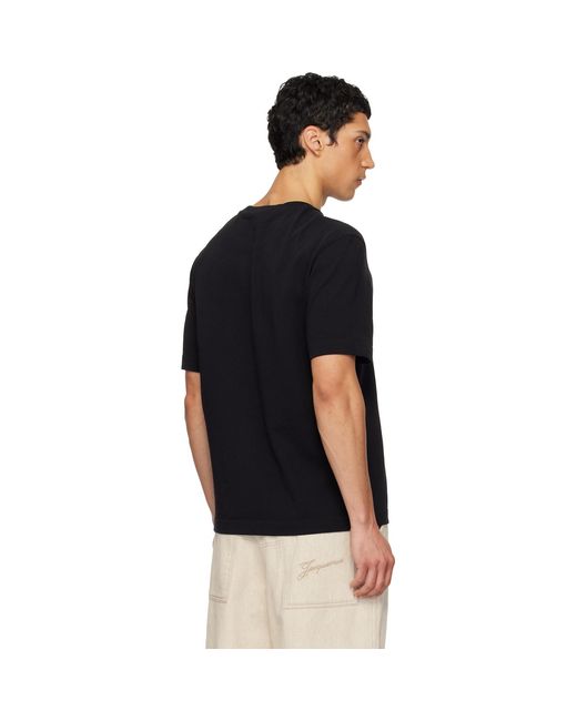 Jacquemus Black Les Classiques 'The Gros Grain' T-Shirt for men