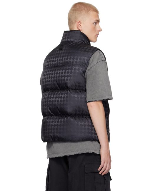 メンズ Amiri ブラック Ma Quad ジャカード ダウンベスト Black