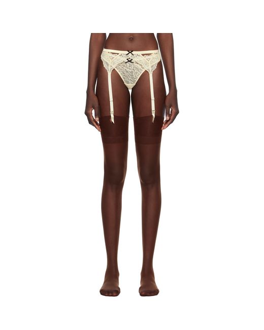 Fleur du Mal Black Off- Bianca Lace Thong