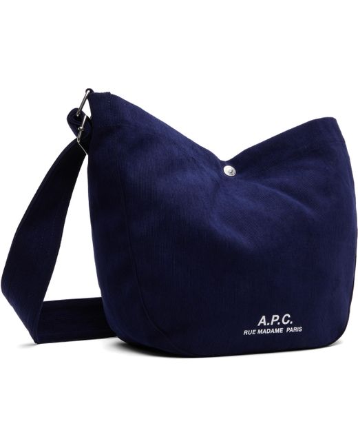 A.P.C. Blue Journal Satchel for men