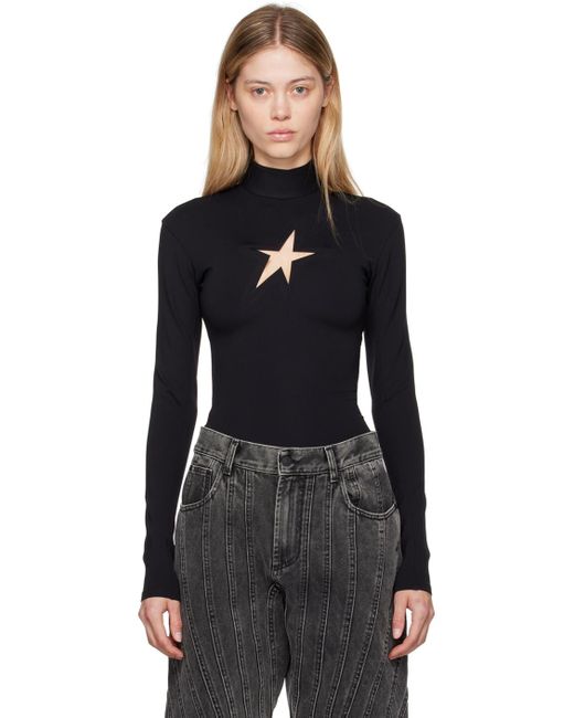 Mugler Black Star Turtleneck