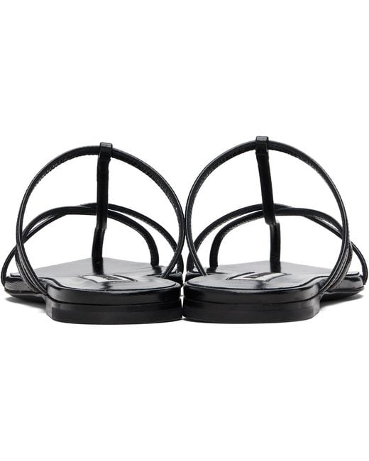 Jil Sander Black Pointed Toe Sandals