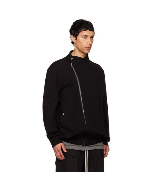 Rick Owens Black Temple Hollywood Flight Jacket for men