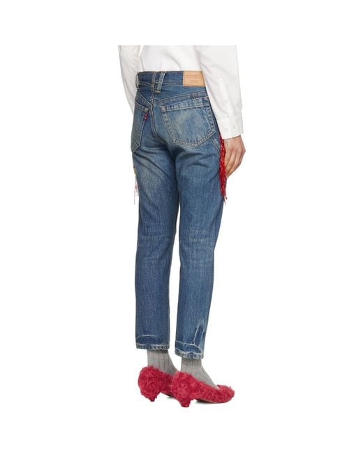 Undercover Blue Beaded Jeans