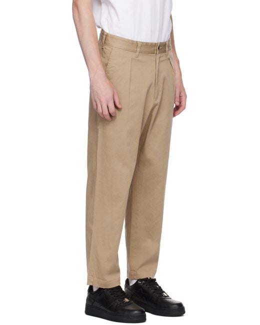 A Bathing Ape Natural Tan One Point Trousers for men