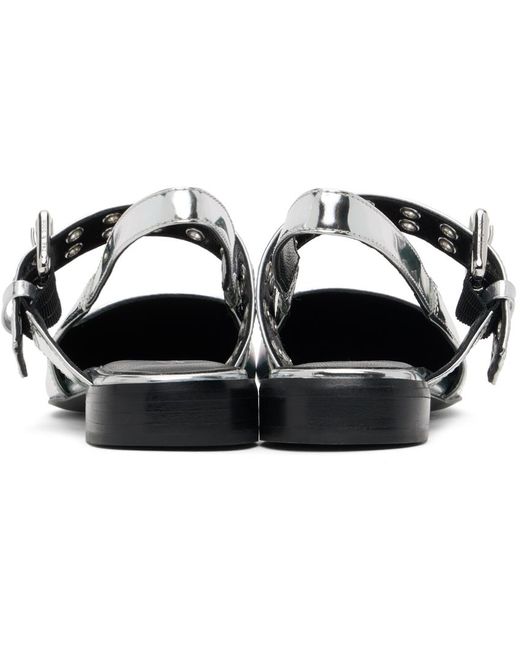Ragbone chaussures à enfiler astra argentées à bride arrière Rag & Bone en coloris Black