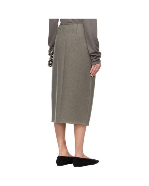 Rier Gray Walker Midi Skirt