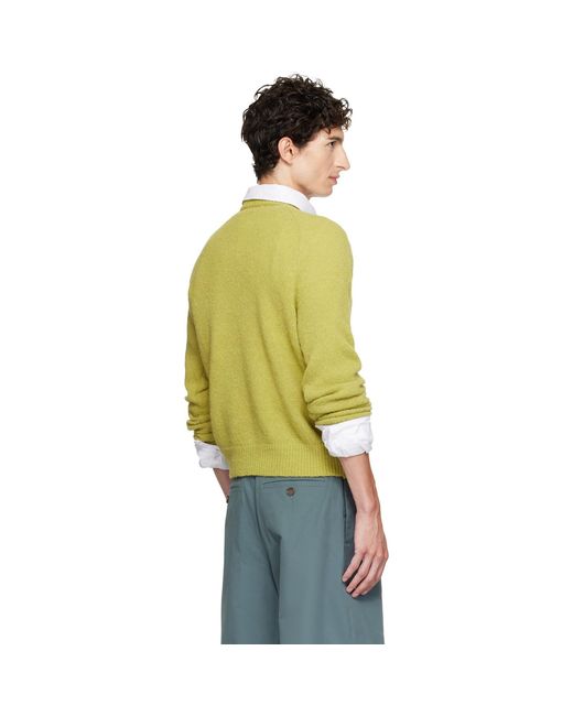 Dries Van Noten Green Alpaca Sweater for men