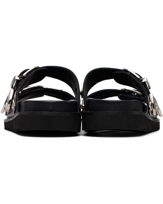 Toga Virilis Black Buckle Sandals for men