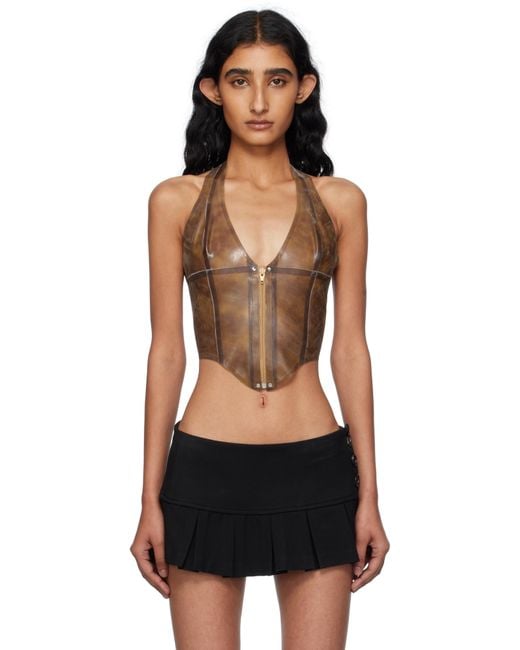 Miaou Black Mara Latex Top