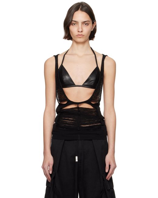 Rick Owens Black Hollywood Tanja Strapless Top