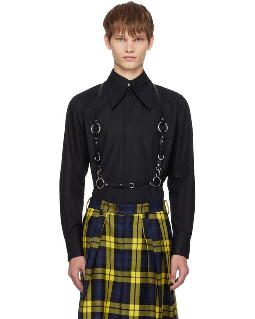 Vivienne Westwood Black Smooth Leather Harness for men