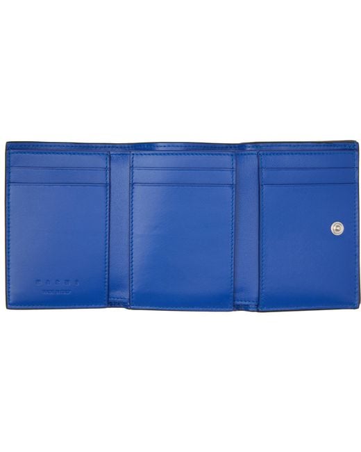 Marni Black Mending' Leather Trifold Wallet for men