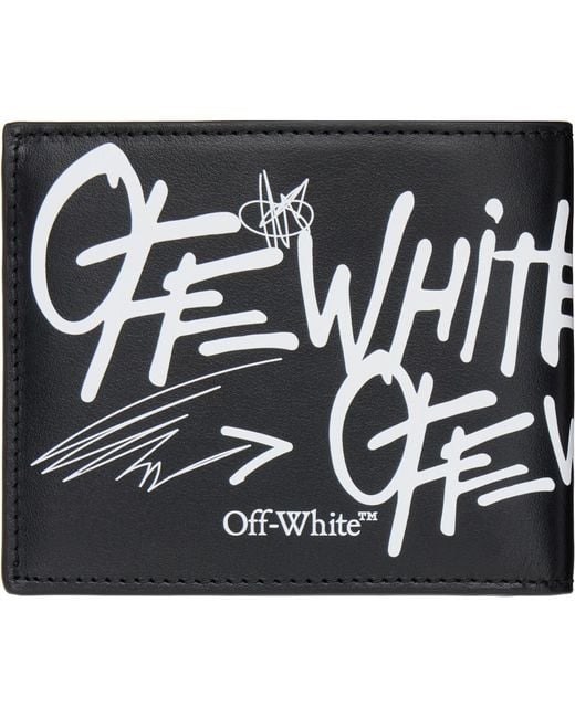 Off-White c/o Virgil Abloh Black Logo Bifold Wallet for men