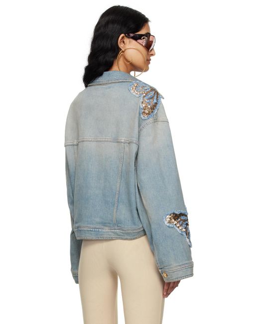 Blumarine Blue Appliqué Denim Jacket