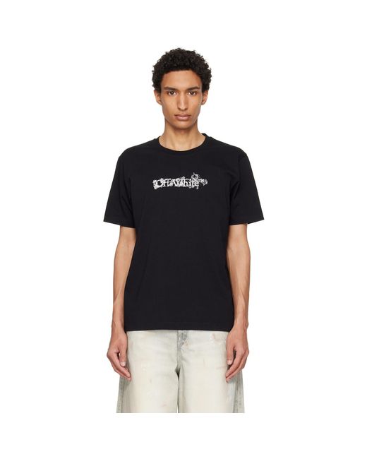 Off-White c/o Virgil Abloh Black Heraldic Arrow Slim T-Shirt for men