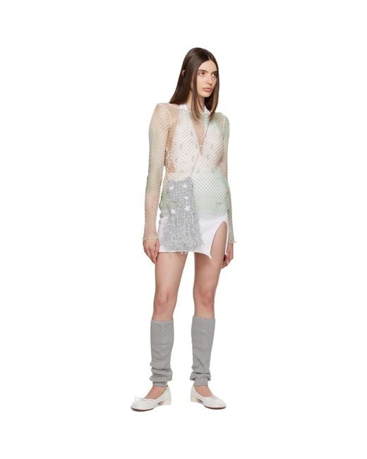 OPEN YY Multicolor Vented Miniskirt